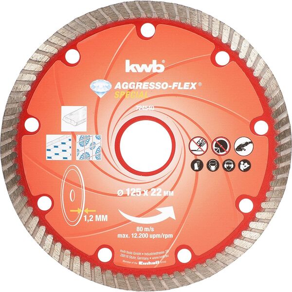 Einhell 49724540 TARCZA DIAMENTOWA DO KAMIENIA 125MM 12516431 4009317245407