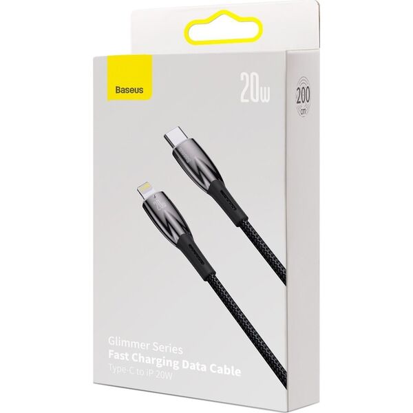 Kabel USB Baseus USB-C - Lightning 2 m Czarny (CADH000101) 12517931 6932172617875