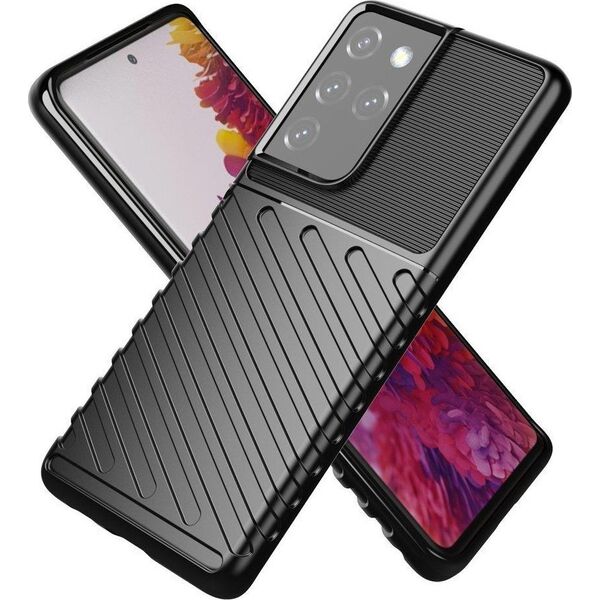 Hurtel Thunder Case etui Samsung Galaxy S23 Ultra silikonowy pancerny pokrowiec czarne 12518556 9145576268674