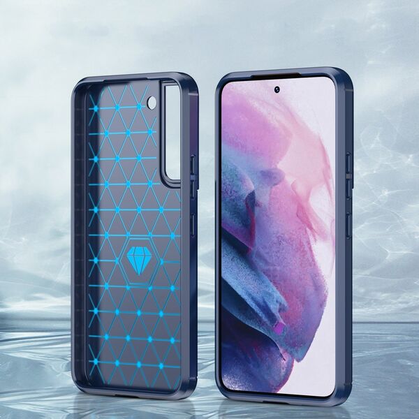 Hurtel Carbon Case etui Samsung Galaxy S23 elastyczny silikonowy karbonowy pokrowiec niebieskie 12521583 9145576268568