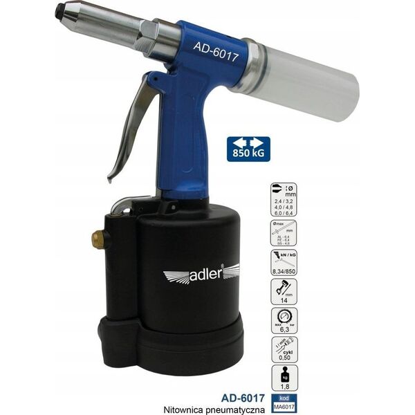 Adler ADLER NITOWNICA PNEUMATYCZNA AD-6017 12522663 5902557210183