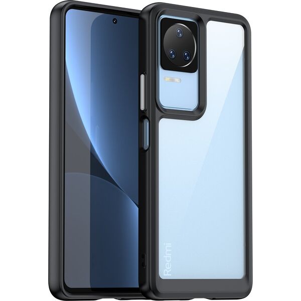 Hurtel Outer Space Case etui Xiaomi Poco F4 5G pokrowiec z elastyczną ramką czarne 12522671 5907769310768