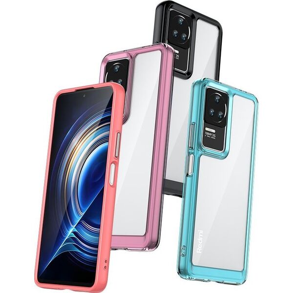 Hurtel Outer Space Case etui Xiaomi Poco F4 5G pokrowiec z elastyczną ramką czarne 12522671 5907769310768