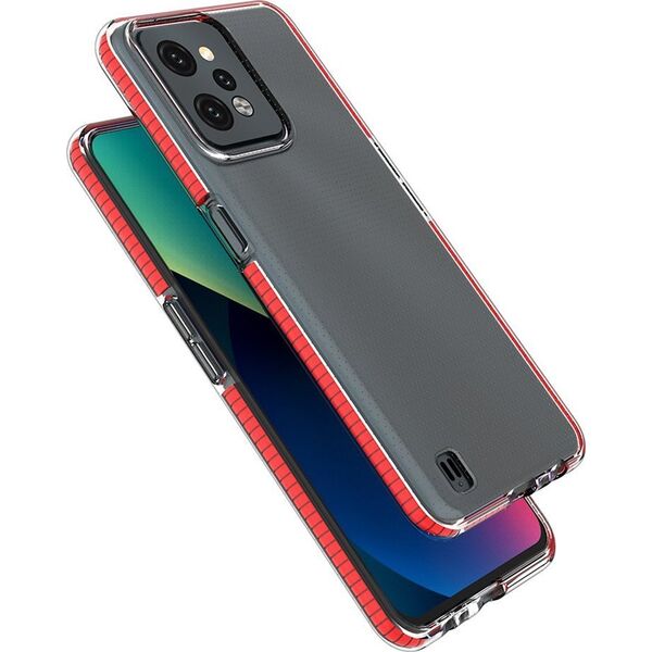 Hurtel Spring Case etui Realme C31 silikonowy pokrowiec z ramką jasnoróżowe 12522695 9145576265086