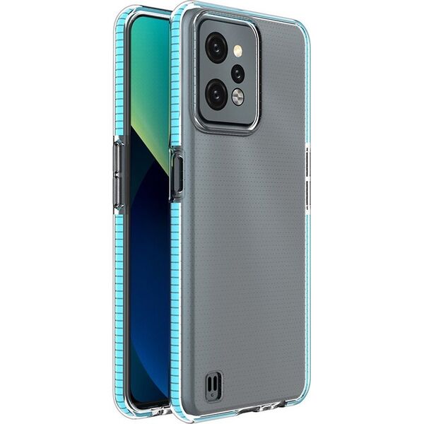 Hurtel Spring Case etui Realme C31 silikonowy pokrowiec z ramką jasnoniebieskie 12522698 9145576265093