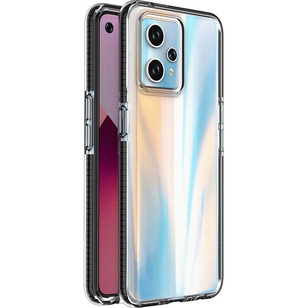 Hurtel Spring Case etui Realme 9 Pro+ / Realme 9 silikonowy pokrowiec z ramką czarne 12522705 9145576265130