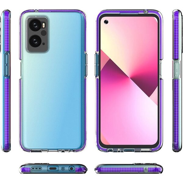 Hurtel Spring Case etui Realme 9i, Oppo A36 / A76 / A96 silikonowy pokrowiec z ramką jasnoniebieskie 12522724 9145576265215