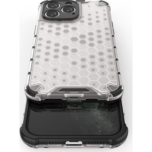 Hurtel Honeycomb etui iPhone 14 Pro Max pancerny hybrydowy pokrowiec czarne 12522953 9145576266175