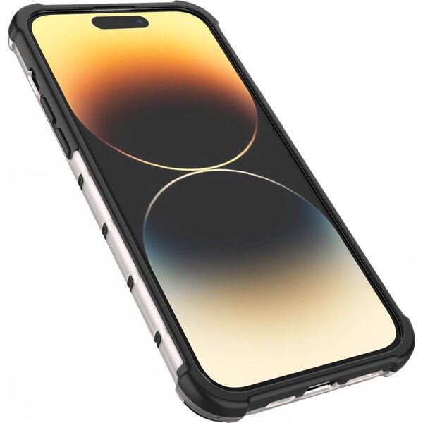 Hurtel Honeycomb etui iPhone 14 Pro Max pancerny hybrydowy pokrowiec czarne 12522953 9145576266175