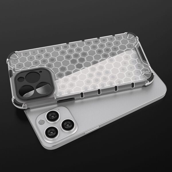 Hurtel Honeycomb etui iPhone 14 Pro Max pancerny hybrydowy pokrowiec czarne 12522953 9145576266175