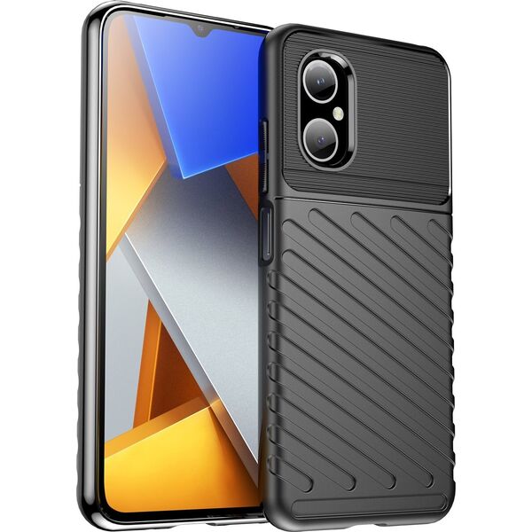 Hurtel Thunder Case etui Xiaomi Redmi Note 11E /Redmi 10 5G / Redmi 10 Prime+ 5G / Poco M4 5G silikonowy pancerny pokrowiec czarne 12523042 9145576267691