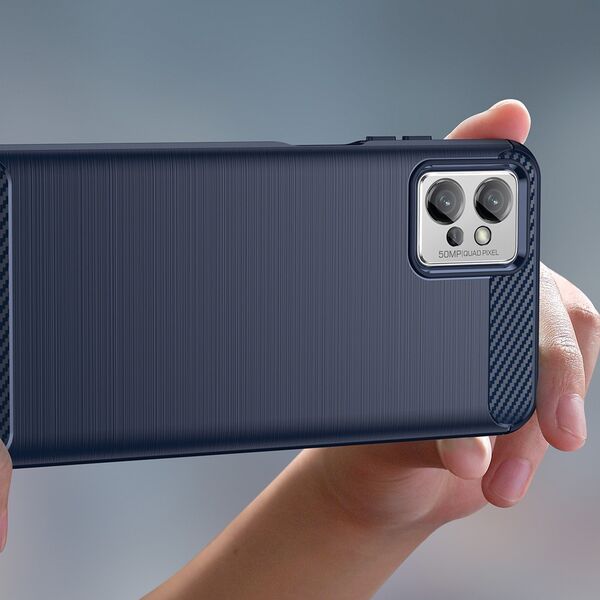 Hurtel Carbon Case etui Xiaomi Redmi Note 11E /Redmi 10 5G / Redmi 10 Prime+ 5G / Poco M4 5G elastyczny silikonowy karbonowy pokrowiec niebieskie 12523076 9145576267479