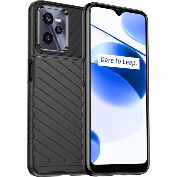 Hurtel Thunder Case etui Realme C35 silikonowy pancerny pokrowiec czarne 12523087 9145576267813