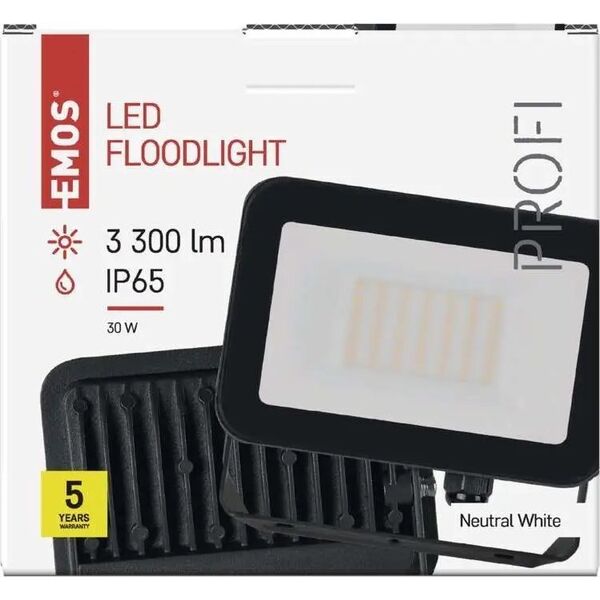 Naświetlacz Emos Naświetlacz LED Emos Profi ZS2632 30W 3300lm 4000K IP65 czarny 12523208 8592920105702