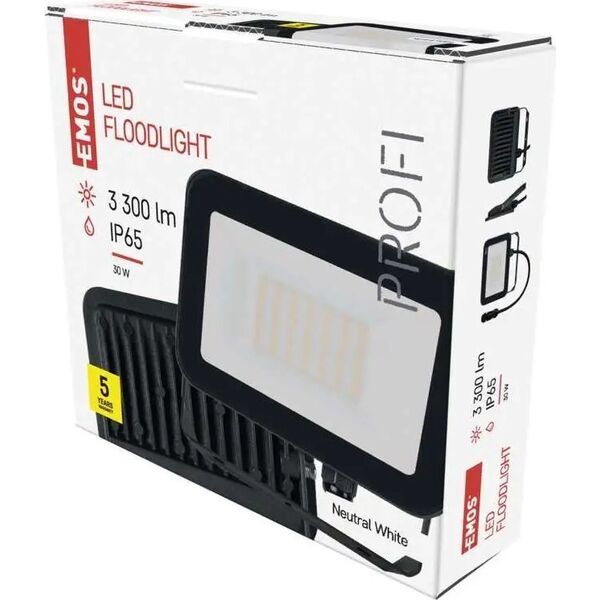 Naświetlacz Emos Naświetlacz LED Emos Profi ZS2632 30W 3300lm 4000K IP65 czarny 12523208 8592920105702