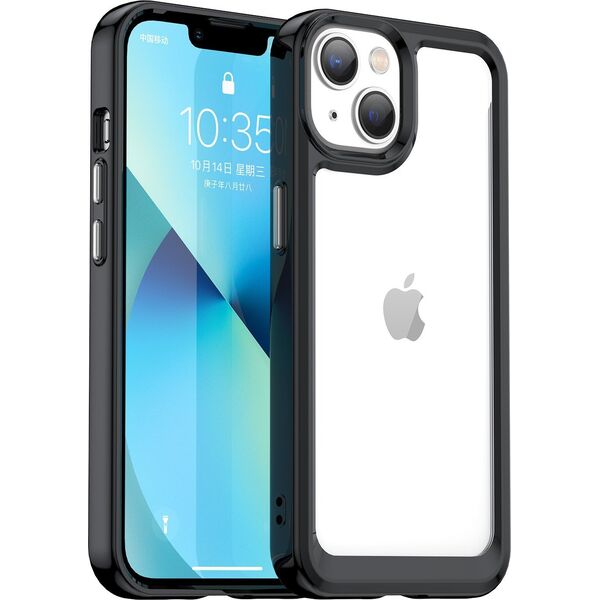 Hurtel Outer Space Case etui iPhone 14 Plus sztywny pokrowiec z żelową ramką czarny 12523461 9145576267059