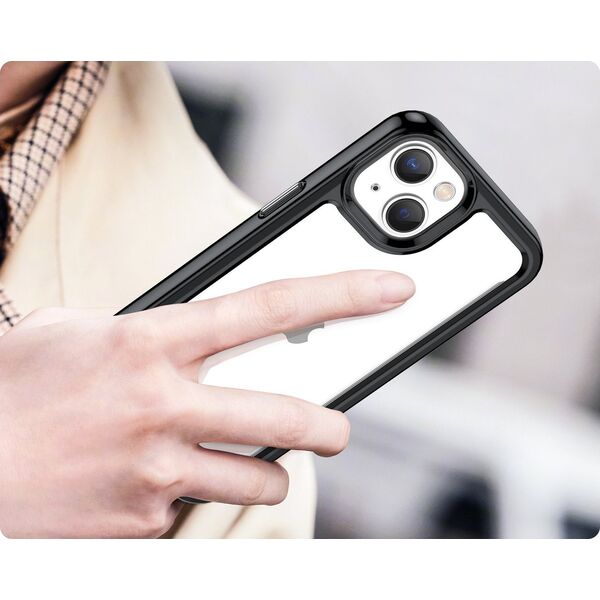 Hurtel Outer Space Case etui iPhone 14 Plus sztywny pokrowiec z żelową ramką czarny 12523461 9145576267059