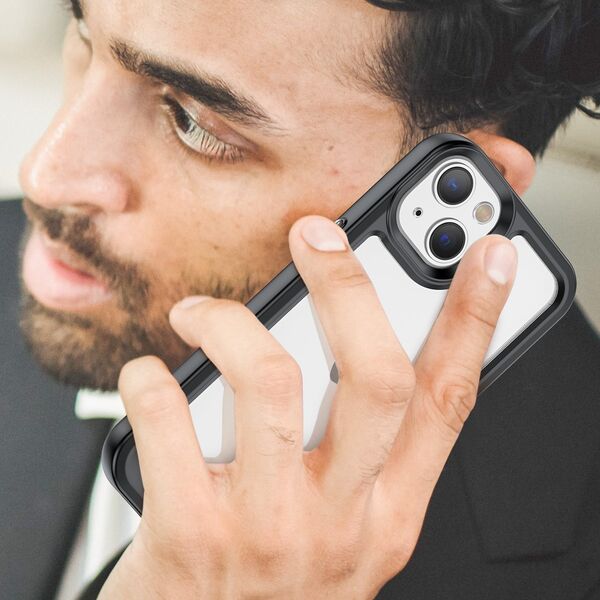 Hurtel Outer Space Case etui iPhone 14 Plus sztywny pokrowiec z żelową ramką czarny 12523461 9145576267059