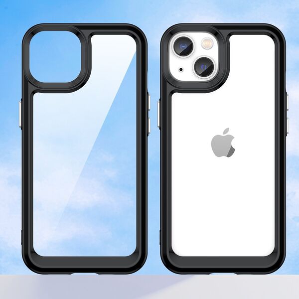 Hurtel Outer Space Case etui iPhone 14 Plus sztywny pokrowiec z żelową ramką czarny 12523461 9145576267059