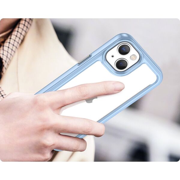 Hurtel Outer Space Case etui iPhone 14 Plus sztywny pokrowiec z żelową ramką niebieski 12523463 5907769311239