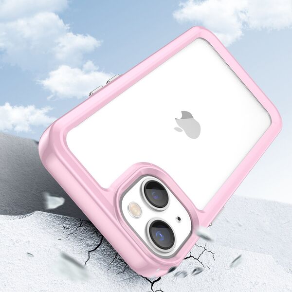Hurtel Outer Space Case etui iPhone 14 Plus sztywny pokrowiec z żelową ramką różowy 12523467 5907769311215