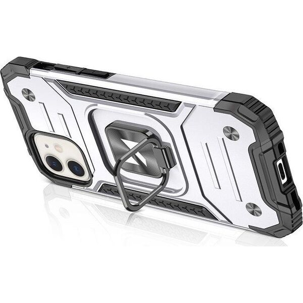 Wozinsky Wozinsky Ring Armor etui iPhone 14 pancerny pokrowiec uchwyt magnetyczny ring srebrne 12524034 9145576265499