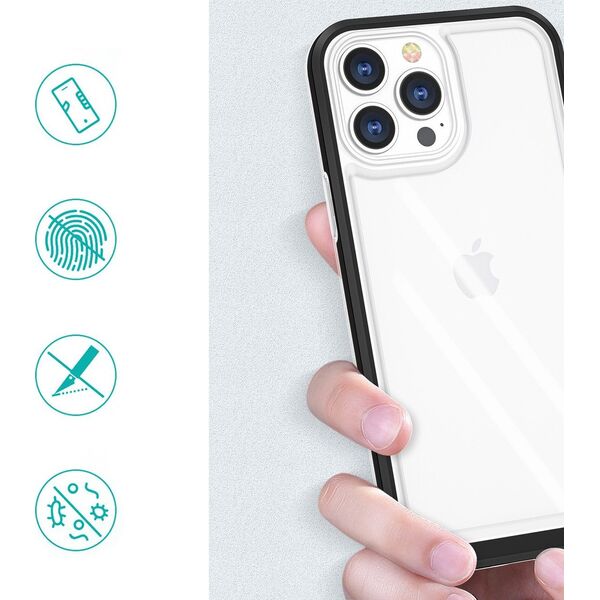 Hurtel Clear 3in1 etui iPhone 14 silikonowy pokrowiec z ramką niebieskie 12524043 9145576265970