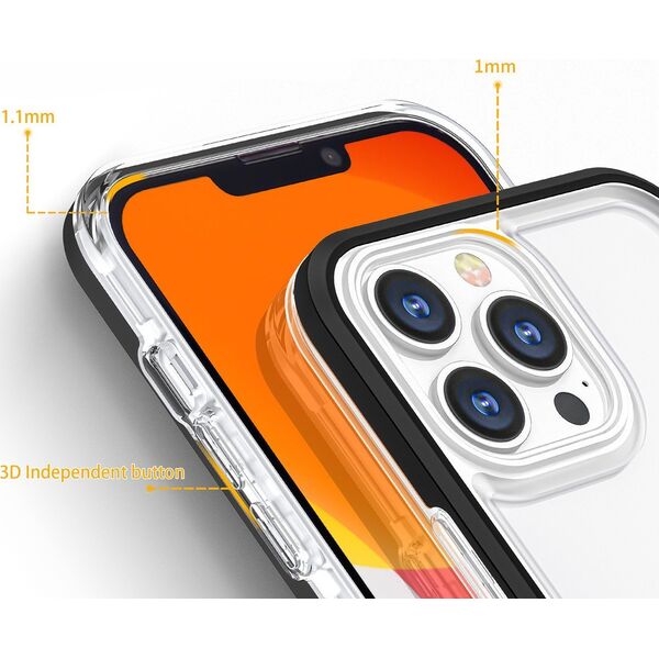 Hurtel Clear 3in1 etui iPhone 14 Plus silikonowy pokrowiec z ramką niebieskie 12524051 9145576266007