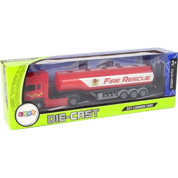 LeanToys Ciężarówka Cysterna Czerwona Straż Pożarna 30 cm Długości 12531503 5904665999905