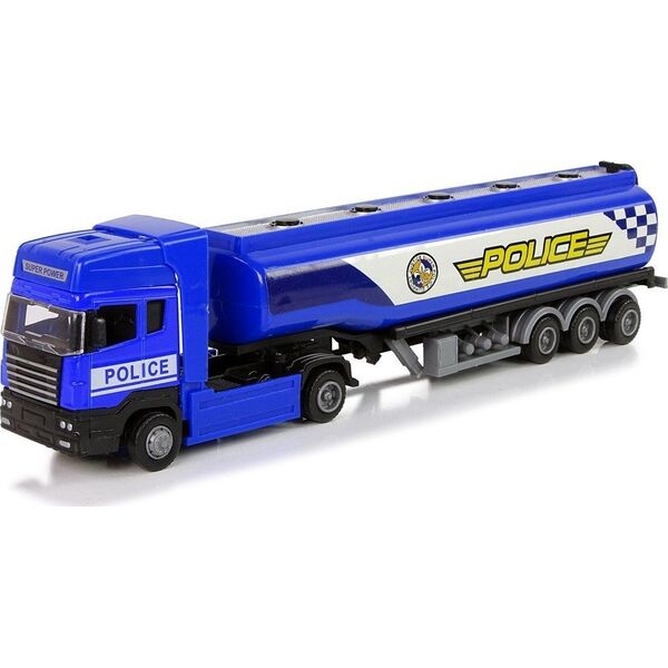 LeanToys Ciężarówka Cysterna Niebieska Policja 30 cm Długości 12532478 5904665999912