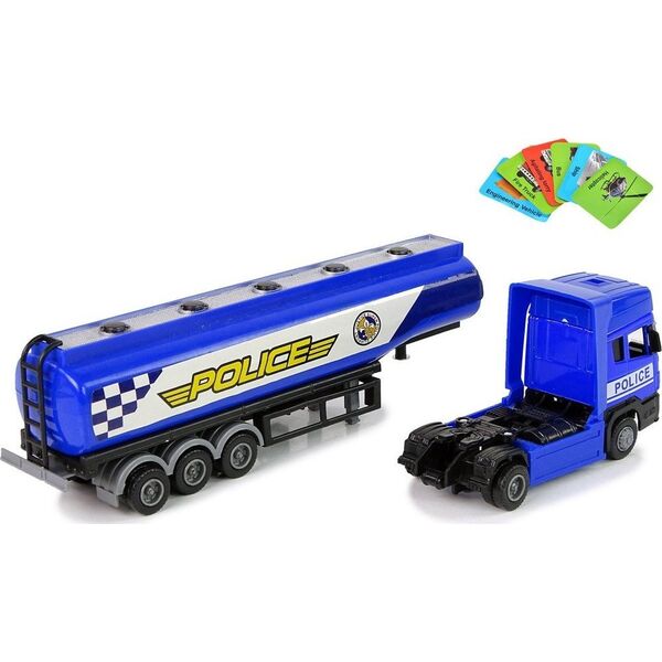 LeanToys Ciężarówka Cysterna Niebieska Policja 30 cm Długości 12532478 5904665999912