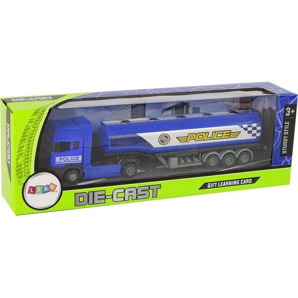 LeanToys Ciężarówka Cysterna Niebieska Policja 30 cm Długości 12532478 5904665999912