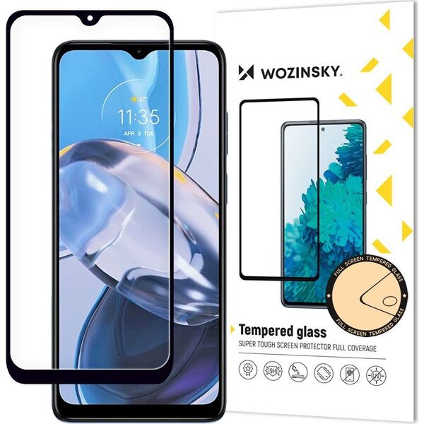 Wozinsky Wozinsky Full Glue szkło hartowane Motorola Moto E22i / E22 na cały ekran z ramką czarny (case friendly) 12541708 5907769309434