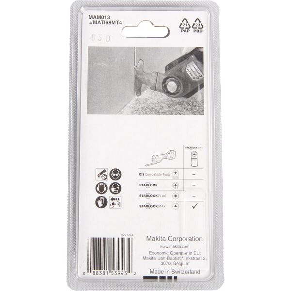 Makita MAKITA MT BRZESZCZOT ŁUKOWY DO WĄSKICH SZCZELIN 68mm K40 SEGMENTOWY STARLOCK MAX 12555573 88381539432