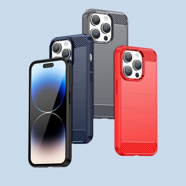 Hurtel Carbon Case etui iPhone 14 Pro elastyczny żelowy pokrowiec na tył plecki czarny 12563535 9145576267240