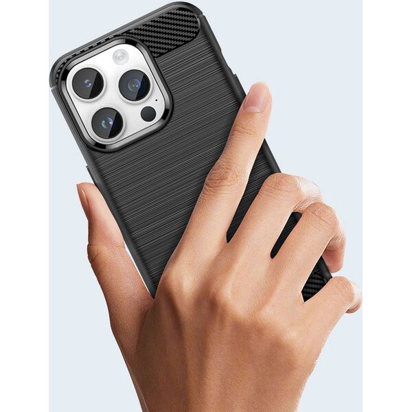 Hurtel Carbon Case etui iPhone 14 Pro elastyczny żelowy pokrowiec na tył plecki czarny 12563535 9145576267240