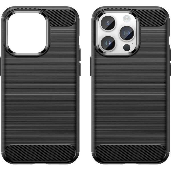 Hurtel Carbon Case etui iPhone 14 Pro elastyczny żelowy pokrowiec na tył plecki czarny 12563535 9145576267240