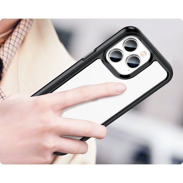 Hurtel Outer Space Case etui iPhone 14 Pro Max sztywny pokrowiec z żelową ramką czarny 12568456 5907769311185