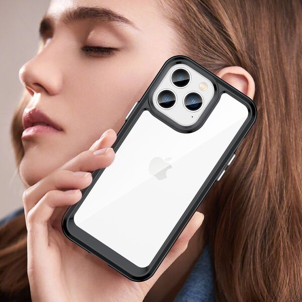 Hurtel Outer Space Case etui iPhone 14 Pro Max sztywny pokrowiec z żelową ramką czarny 12568456 5907769311185