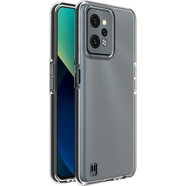 Hurtel Spring Case etui Realme C31 silikonowy pokrowiec z ramką czarne 12568618 9145576265079
