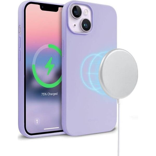 Crong Crong Color Cover Magnetic - Silikonowe etui z MagSafe do iPhone'a 14 Plus (fioletowy) 12571850 5904310702294
