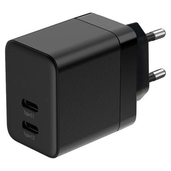 Ładowarka Crong Ładowarka sieciowa Crong Utra Compact GaN 35W PD 3.0 2x USB-C (czarny) 12613766 5904310702232