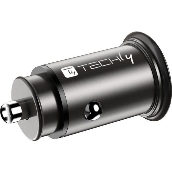 Ładowarka Techly Techly Samochodowa Szybka Mini Ładowarka USB-C/A 38W 3A 5-12V 12615256 8059018365399
