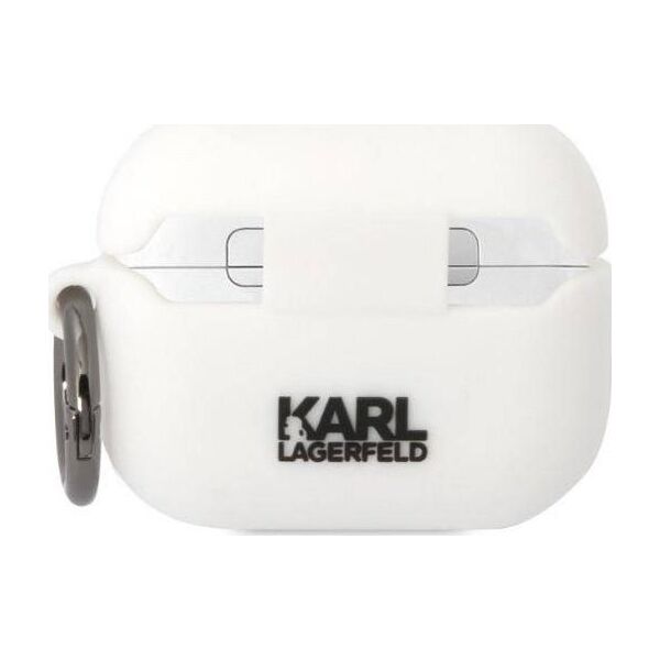 Karl Lagerfeld Etui Karl Lagerfeld KLAPRUNCHH Apple AirPods Pro cover biały/white Silicone Choupette Head 3D 12624542 3666339087937
