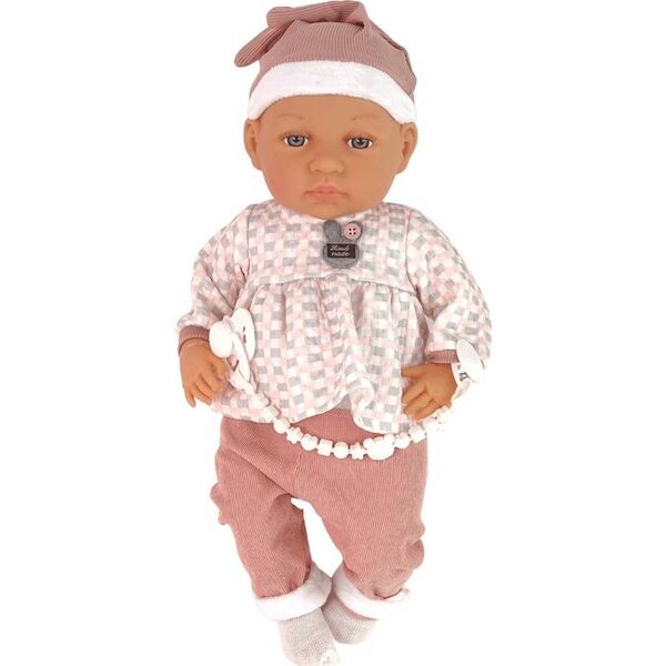 LeanToys Lalka Bobas 46 cm Różowa Smoczek Kocyk Piórka 12625940 5905214972080