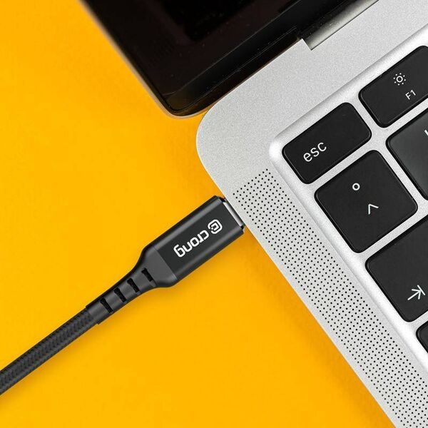 Kabel USB Crong USB-A - USB-C 0.25 m Czarny (CRG565) 12627427 5904310702355