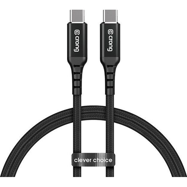 Kabel USB Crong USB-C - USB-C 2 m Czarny (CRG-AL200USCC-BLK) 12627430 5904310702386