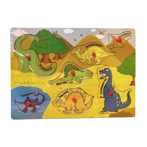Artyk UKŁADANKA DREWNIANA DINOZAURY 12627762 6937000676918