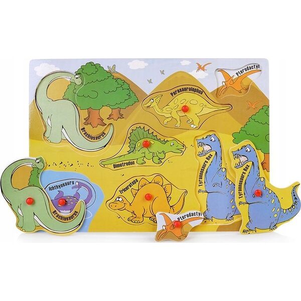Artyk UKŁADANKA DREWNIANA DINOZAURY 12627762 6937000676918