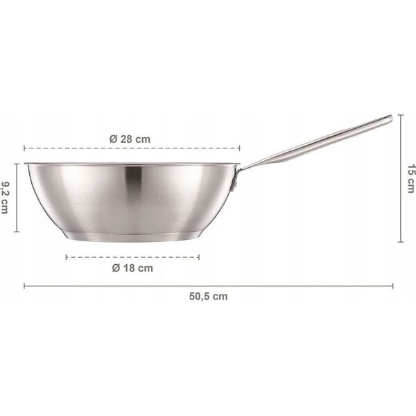 Patelnia Fiskars FISKARS PATELNIA WOK 28 cm  ALL STEEL 12627983 6424002014942